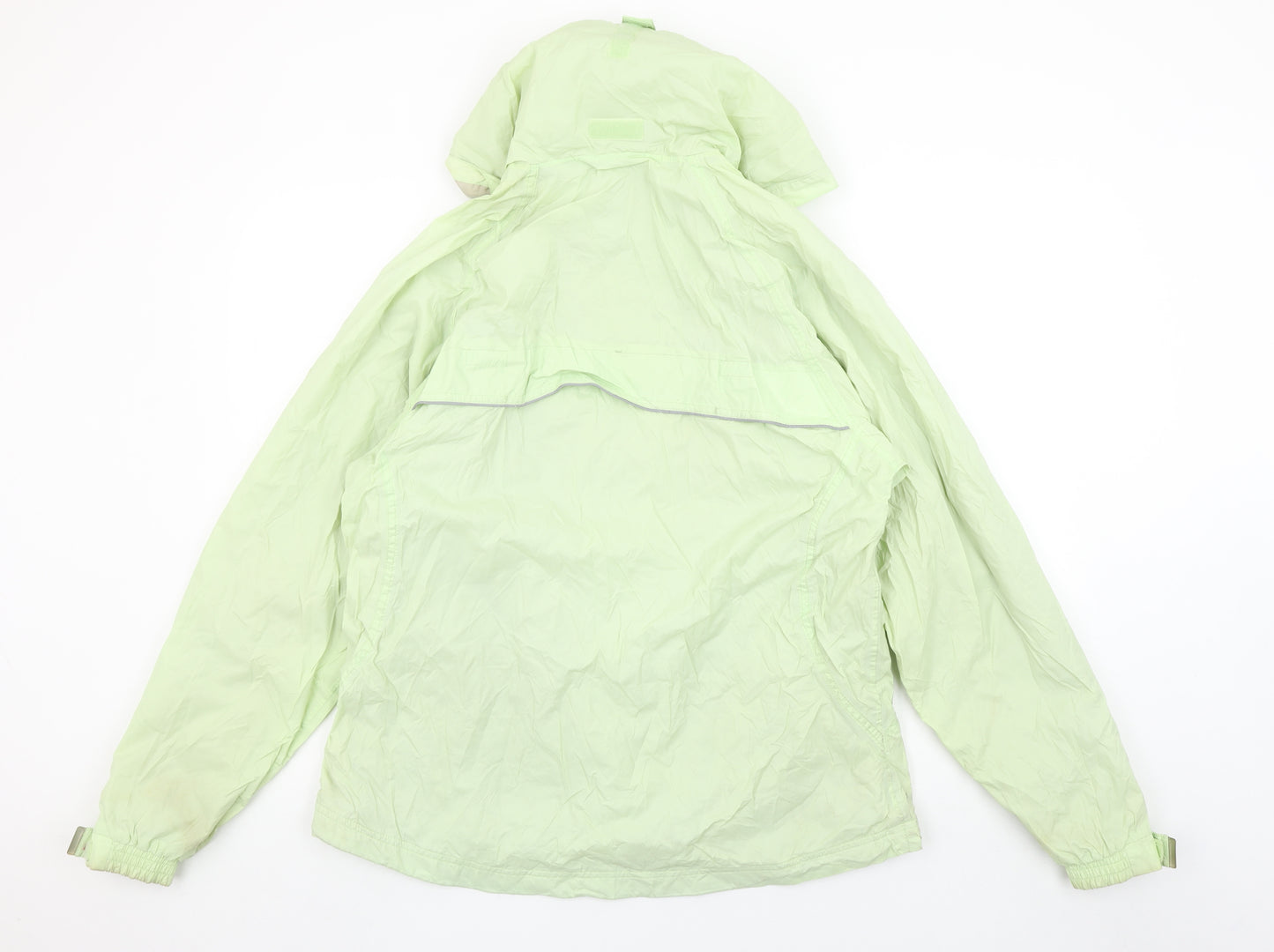 Icepeak Women's Green Hooded Rain Coat Jacket Size 14 Water Resistant