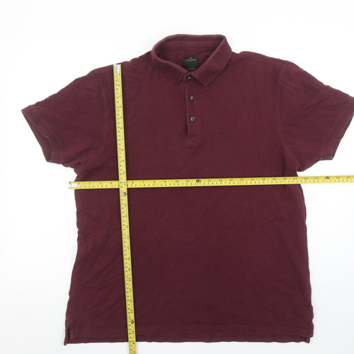 Doppelganger Roma Men's Red 2XL Cotton Polo Shirt