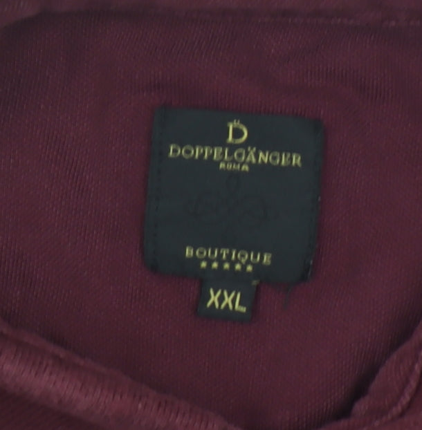 Doppelganger Roma Men's Red 2XL Cotton Polo Shirt