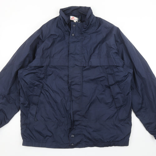 Crane Sports Men's Blue Medium Windbreaker Jacket Waterproof Lightweight