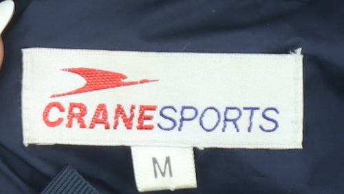 Crane Sports Men's Blue Medium Windbreaker Jacket Waterproof Lightweight