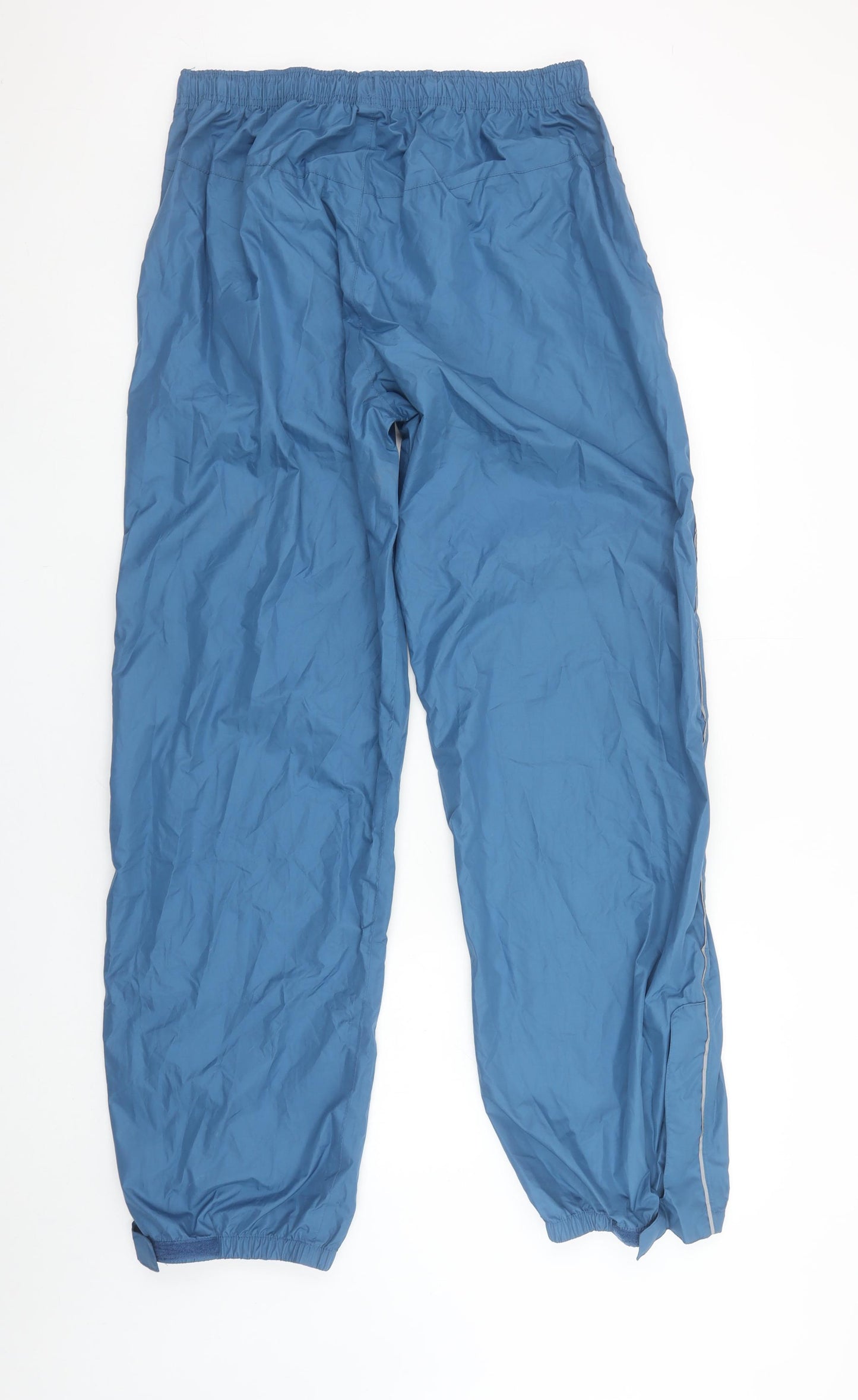 Crane Mens Blue Windbreaker Trousers L 36in Waist Elasticated Lightweight