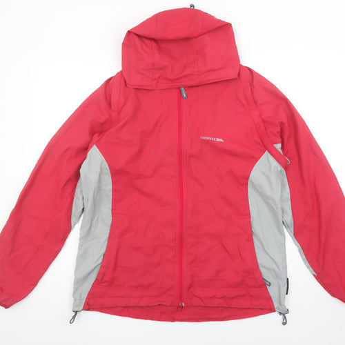 Trespass Womens Red XL Hooded Lightweight Waterproof Jacket