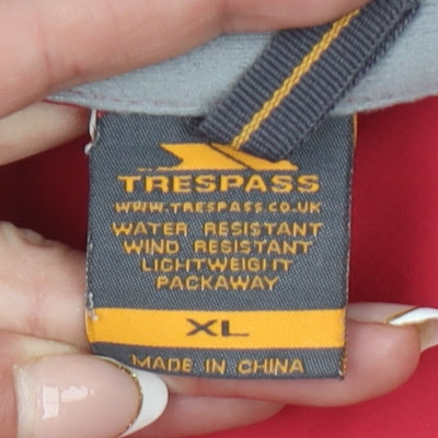 Trespass Womens Red XL Hooded Lightweight Waterproof Jacket