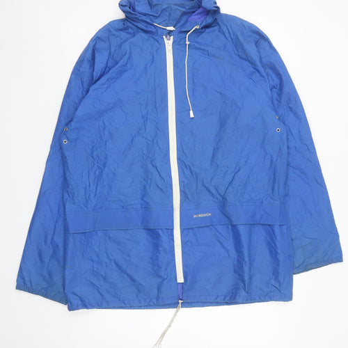 Monsoon Men's Blue Waterproof Hooded Rain Jacket Size S