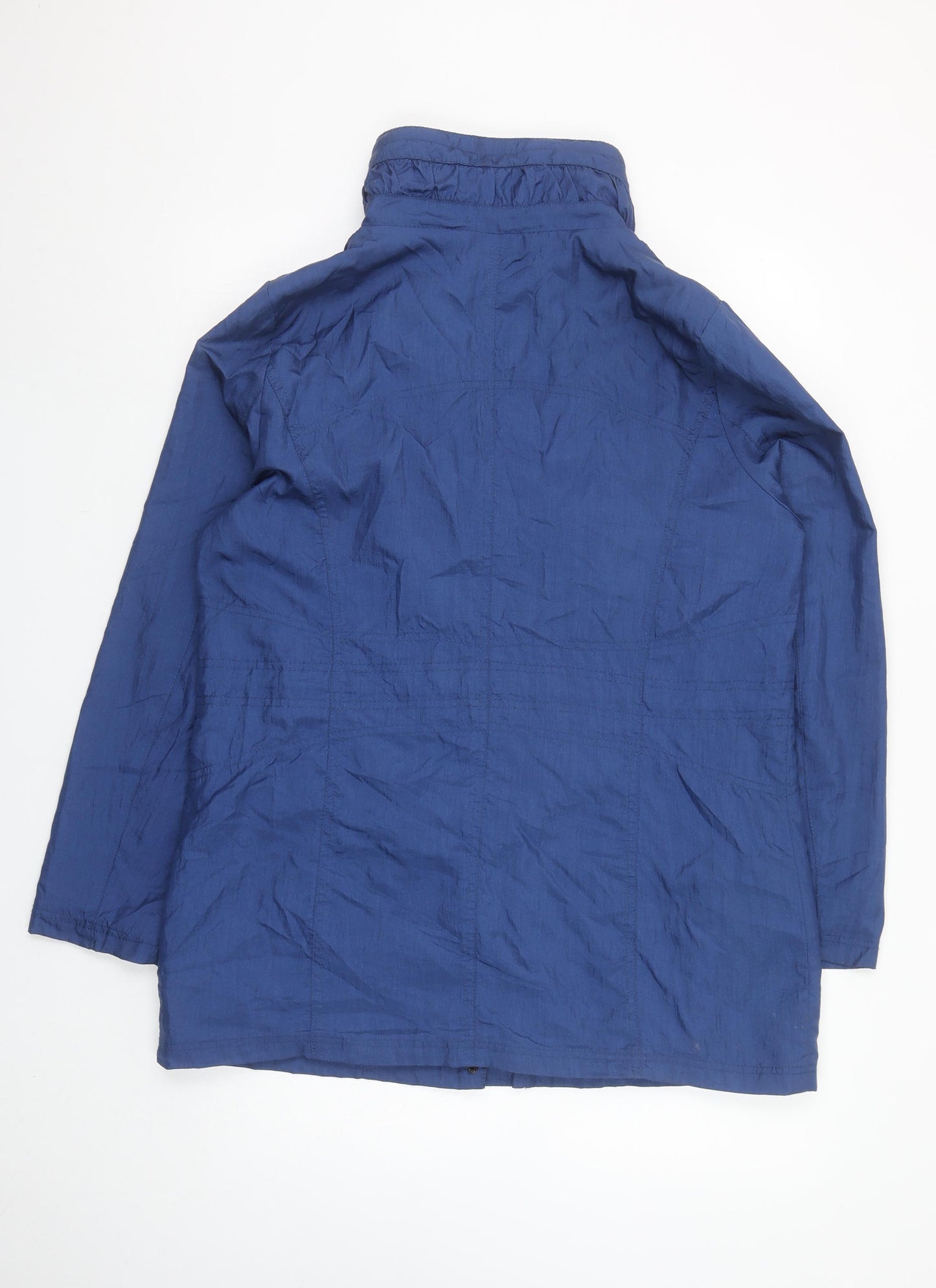 David Emanuel Womens Blue Anorak Jacket Size 14 Lightweight Full Zip