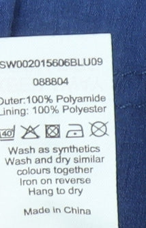 David Emanuel Womens Blue Anorak Jacket Size 14 Lightweight Full Zip