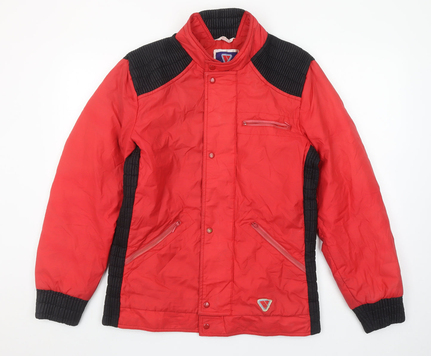Vango Mens Red Nylon Retro Bomber Jacket Size 40 Outdoor Lined