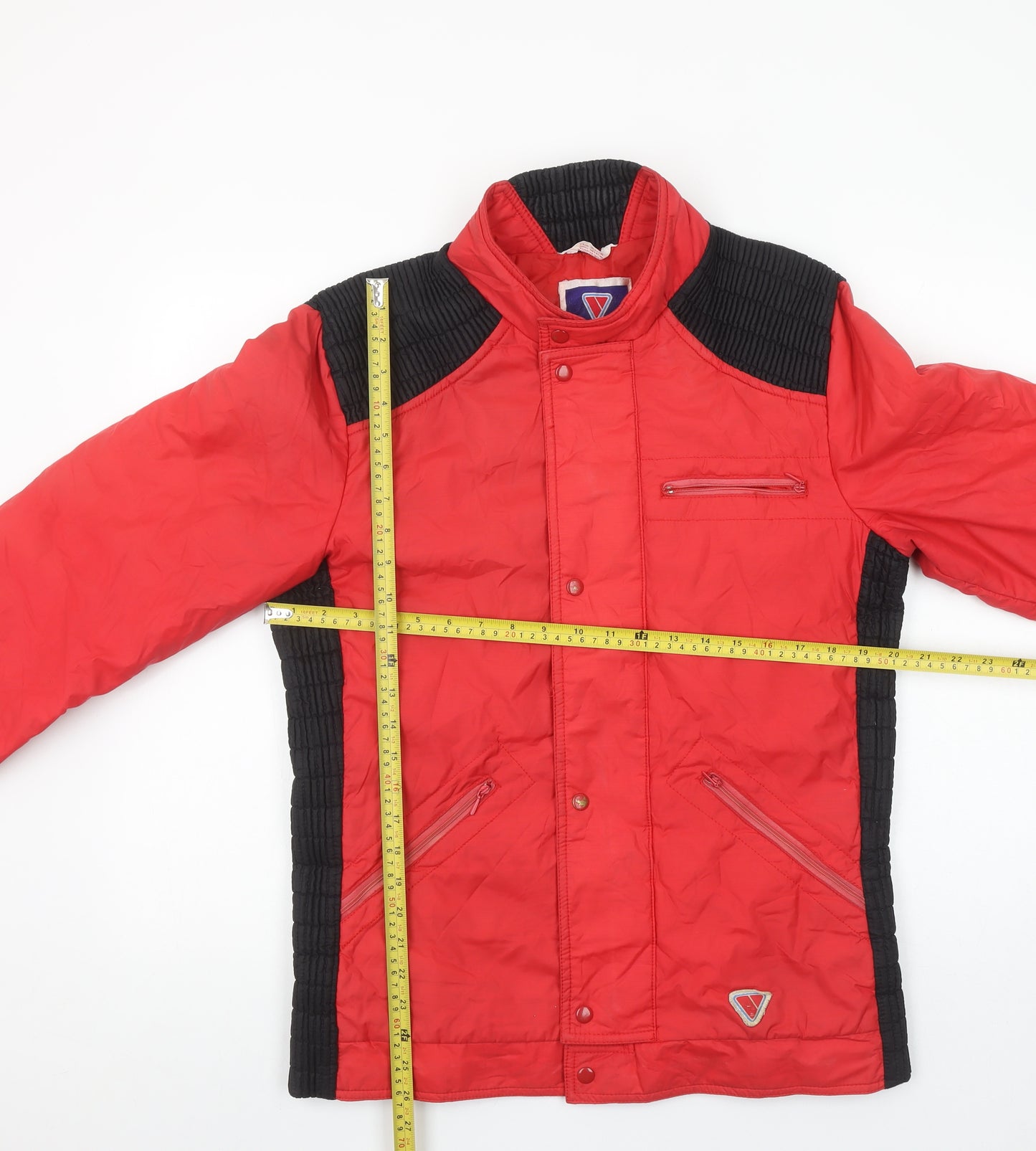 Vango Mens Red Nylon Retro Bomber Jacket Size 40 Outdoor Lined
