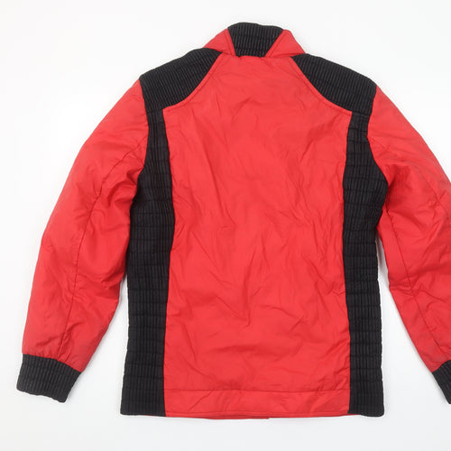 Vango Mens Red Nylon Retro Bomber Jacket Size 40 Outdoor Lined