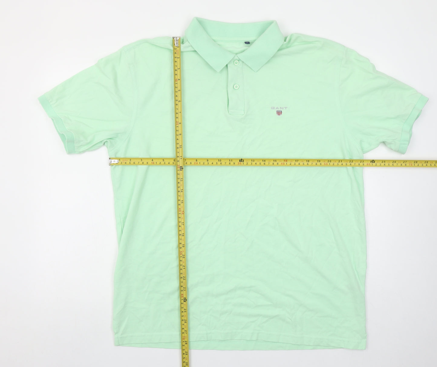 GANT Men's Green 3XL Cotton Short Sleeve Polo Shirt