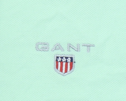 GANT Men's Green 3XL Cotton Short Sleeve Polo Shirt