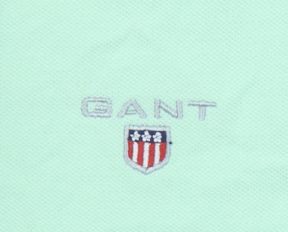 GANT Men's Green 3XL Cotton Short Sleeve Polo Shirt