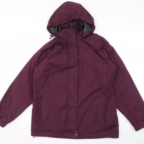 Hi Gear Womens Purple Waterproof Hooded Parka Jacket Size 12