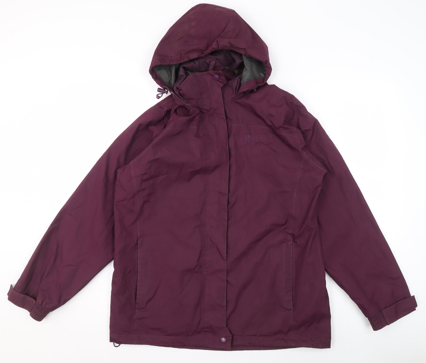 Hi Gear Womens Purple Waterproof Hooded Parka Jacket Size 12