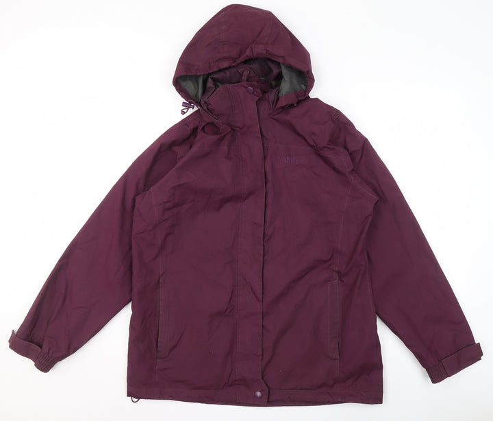 Hi Gear Womens Purple Waterproof Hooded Parka Jacket Size 12