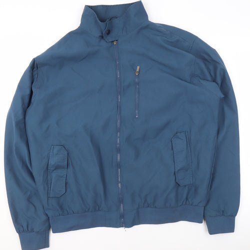 Atlas For Men Blue L Men's Outdoor Full Zip Bomber Jacket