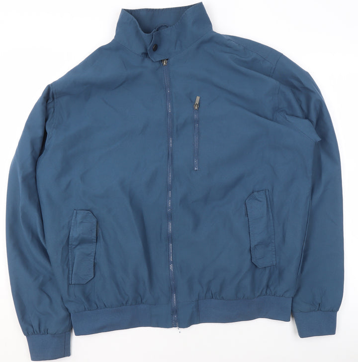 Atlas For Men Blue L Men's Outdoor Full Zip Bomber Jacket