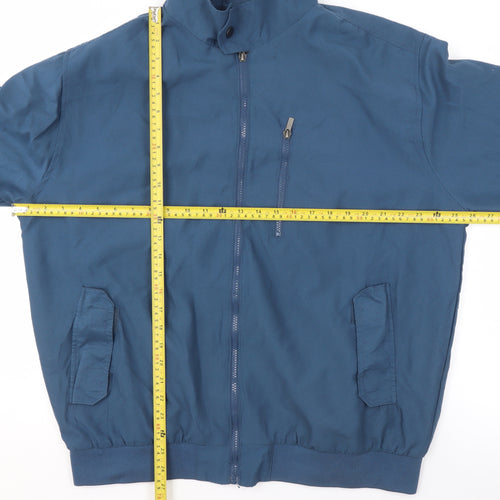 Atlas For Men Blue L Men's Outdoor Full Zip Bomber Jacket