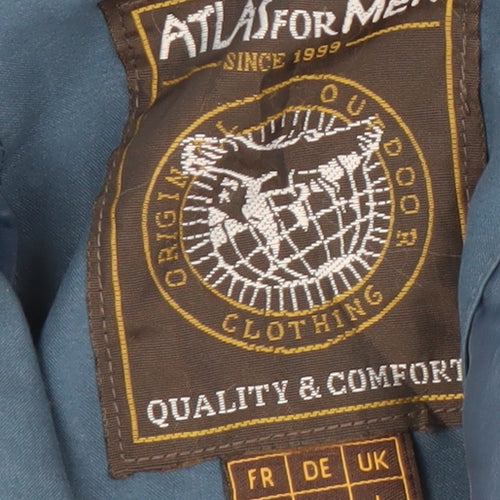 Atlas For Men Blue L Men's Outdoor Full Zip Bomber Jacket