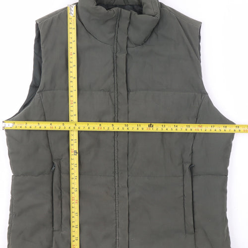 Moto Jeanswear Women's Green Padded Puffer Waistcoat Size 12