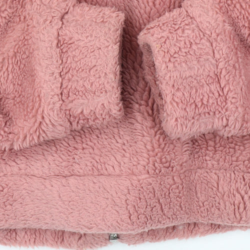 Urban Outfitters Womens Pink Fleece Bomber Jacket XS