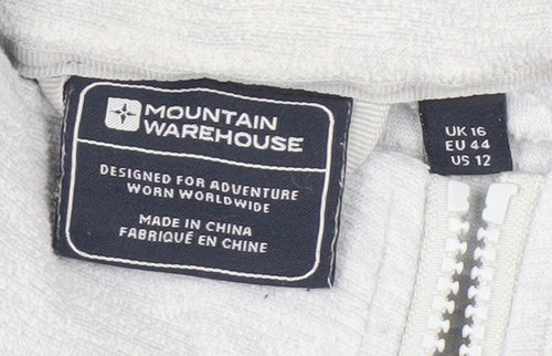 Mountain Warehouse Women's Grey Fleece Full Zip Jacket Size 16