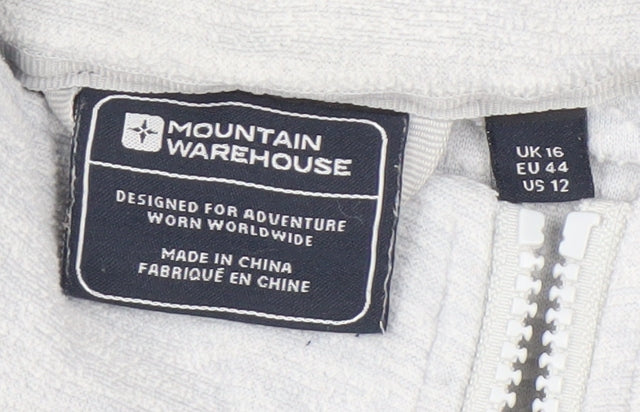 Mountain Warehouse Women's Grey Fleece Full Zip Jacket Size 16
