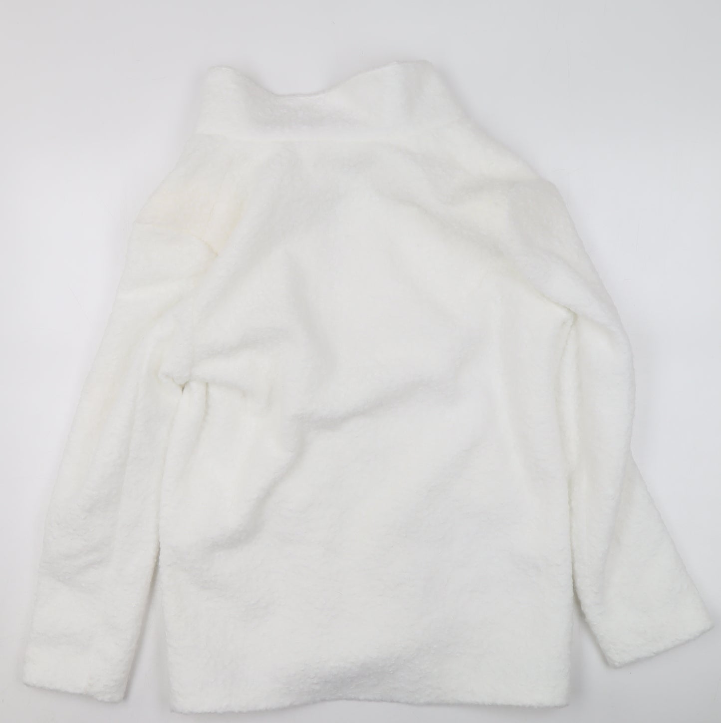 PrettyLittleThing Women’s White Polyester Mid-Length Coat Size 4