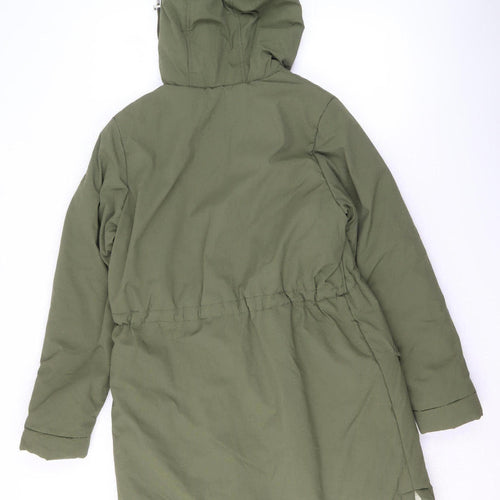 U.S. Polo Assn. Women’s Green Hooded Parka Coat Size 10