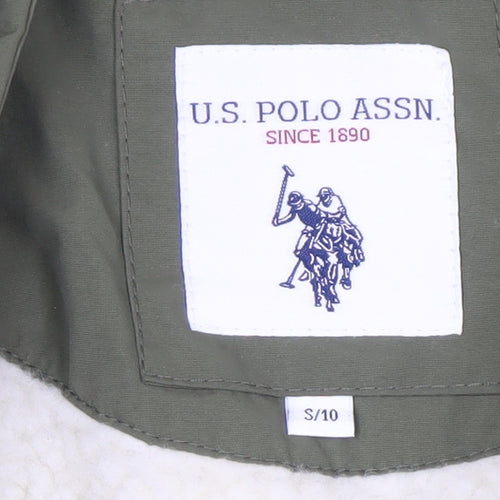 U.S. Polo Assn. Women’s Green Hooded Parka Coat Size 10