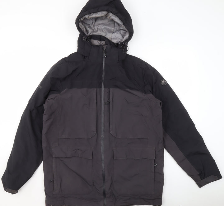 Trespass Men's Black TP50 Waterproof Hooded Parka Jacket Size S