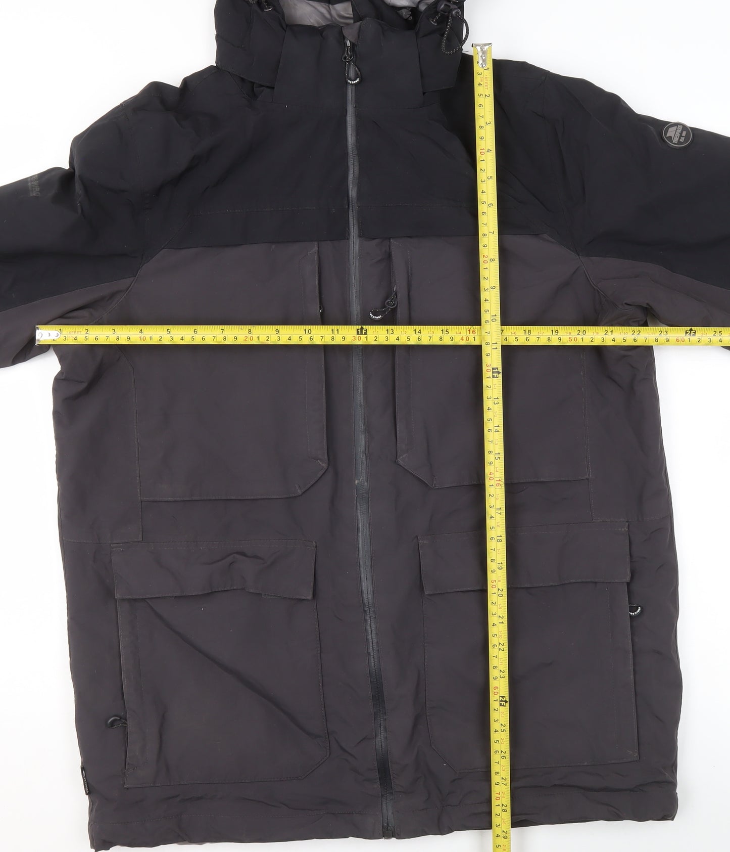 Trespass Men's Black TP50 Waterproof Hooded Parka Jacket Size S