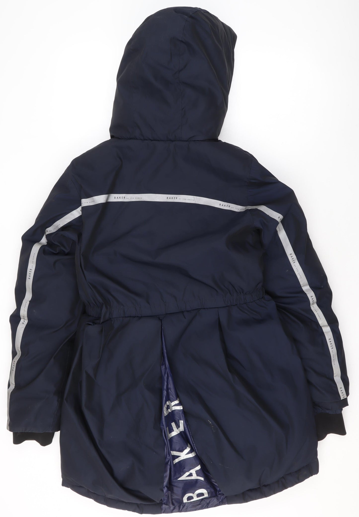 Ted Baker Girls Blue Hooded Puffer Coat Age 12 Years Winter Jacket