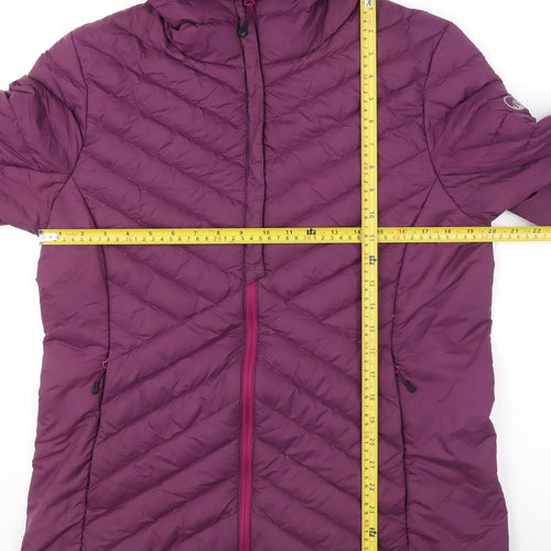 Mountain Ridge Womens Purple Size 14 Quilted Hooded Puffer Jacket