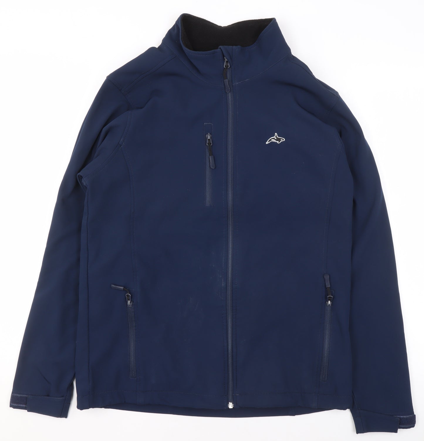 Killer Whale Men's Blue Softshell Jacket M Water Resistant Outdoor Zip