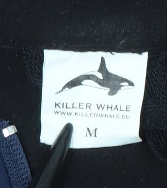 Killer Whale Men's Blue Softshell Jacket M Water Resistant Outdoor Zip
