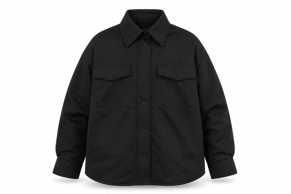 Front view of & Other Stories Men's Black L Basic Jacket Polyester Workwear