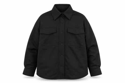 Front view of & Other Stories Men's Black L Basic Jacket Polyester Workwear