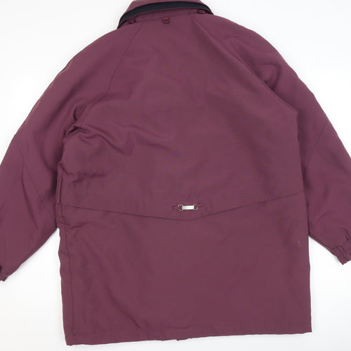 London Paris New York Womens Purple Size 18 Long Parka Jacket