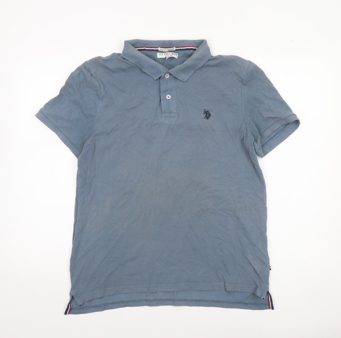 U.S. Polo Assn. Men's Blue Regular Fit Cotton Polo Shirt Size L