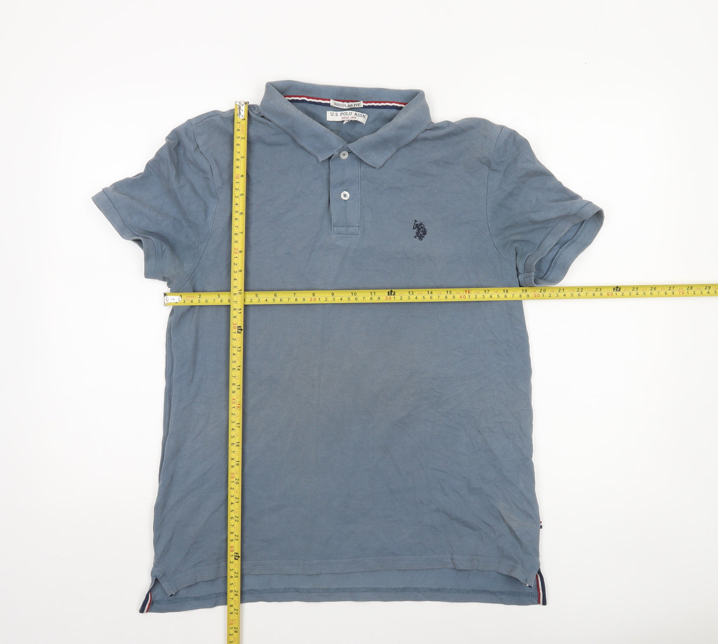 U.S. Polo Assn. Men's Blue Regular Fit Cotton Polo Shirt Size L