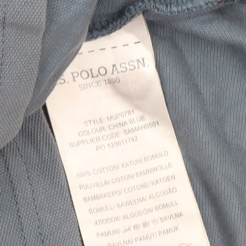 U.S. Polo Assn. Men's Blue Regular Fit Cotton Polo Shirt Size L