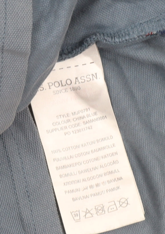 U.S. Polo Assn. Men's Blue Regular Fit Cotton Polo Shirt Size L