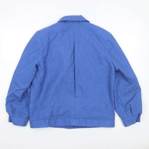 Pitlochry Womens Blue Wool Blazer Jacket Size 7 Classic Style