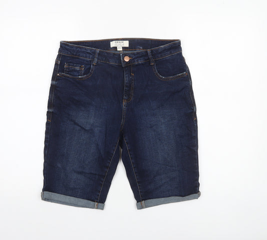 Dorothy Perkins Women’s Blue Denim Bermuda Shorts Size 12