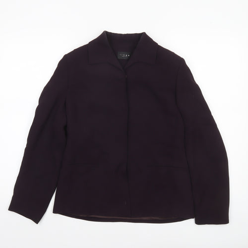 Linea Petite Women's Purple Suit Jacket Size 8 Triacetate Blend
