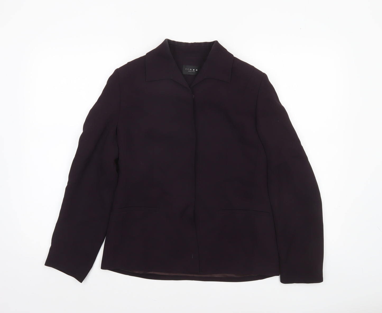 Linea Petite Women's Purple Suit Jacket Size 8 Triacetate Blend