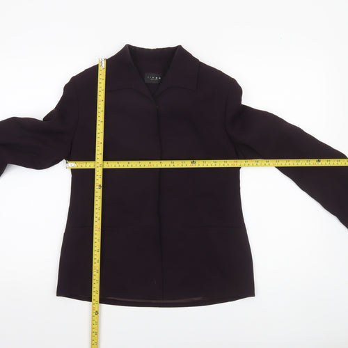 Linea Petite Women's Purple Suit Jacket Size 8 Triacetate Blend