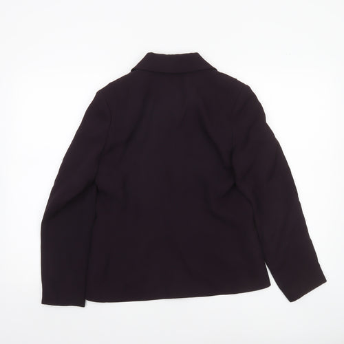 Linea Petite Women's Purple Suit Jacket Size 8 Triacetate Blend
